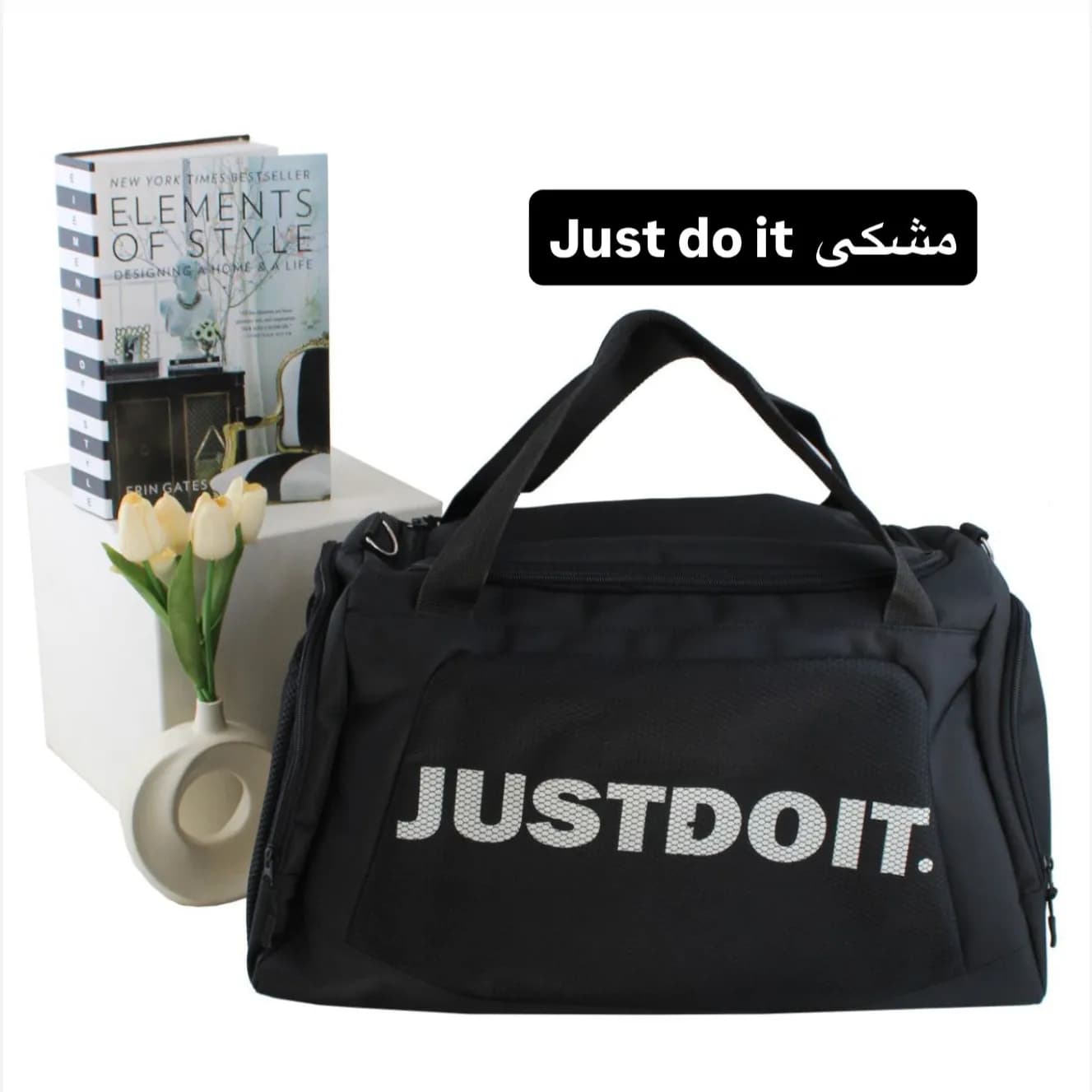 ساک ورزشی و روزمره پارچه ای سه بند با ابعاد 34 در 53 سانتیمتر — تصویر ۱۲