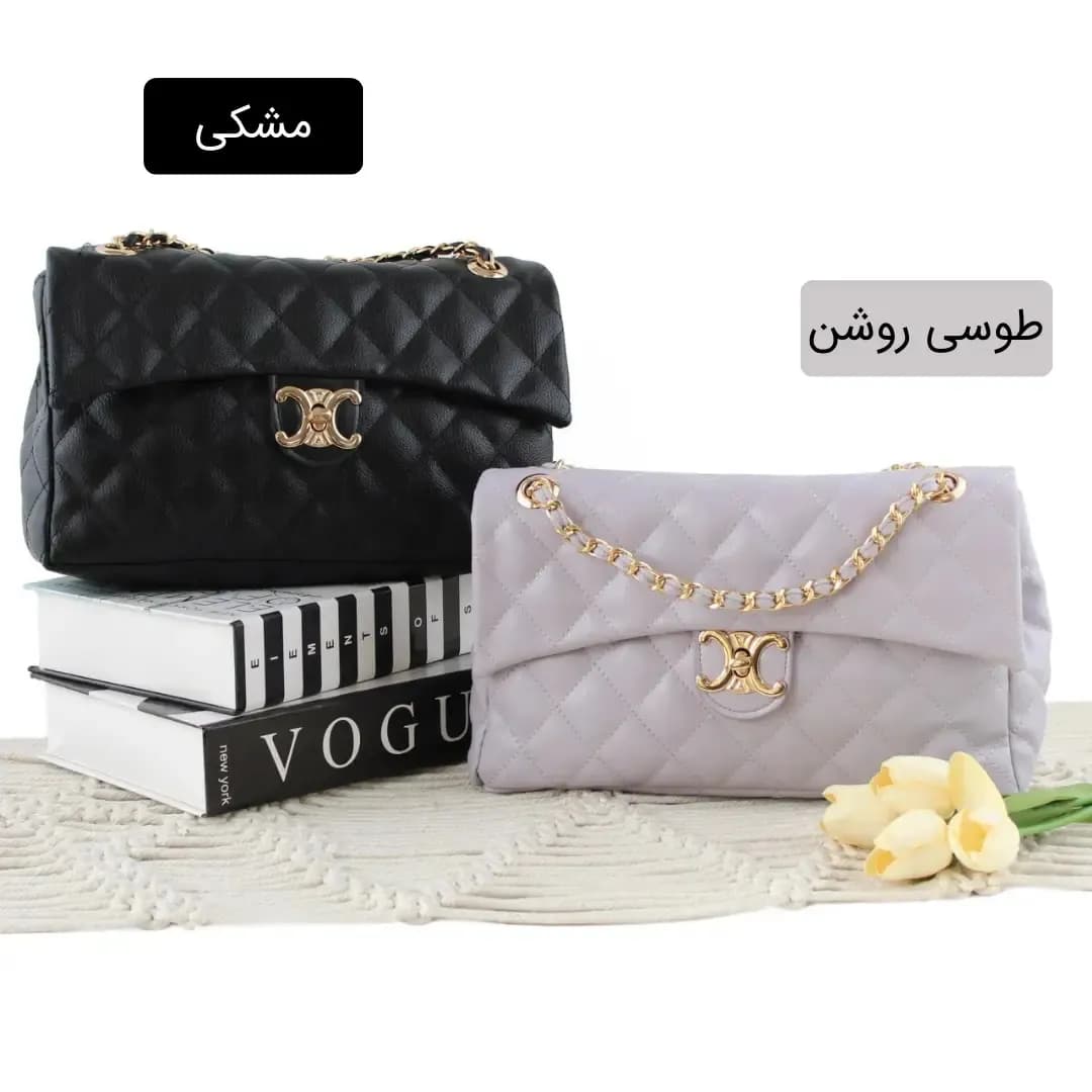 کیف پاسپورتی چرم مصنوعی زنانه روزمره بند بلند قهوه ای — تصویر ۹