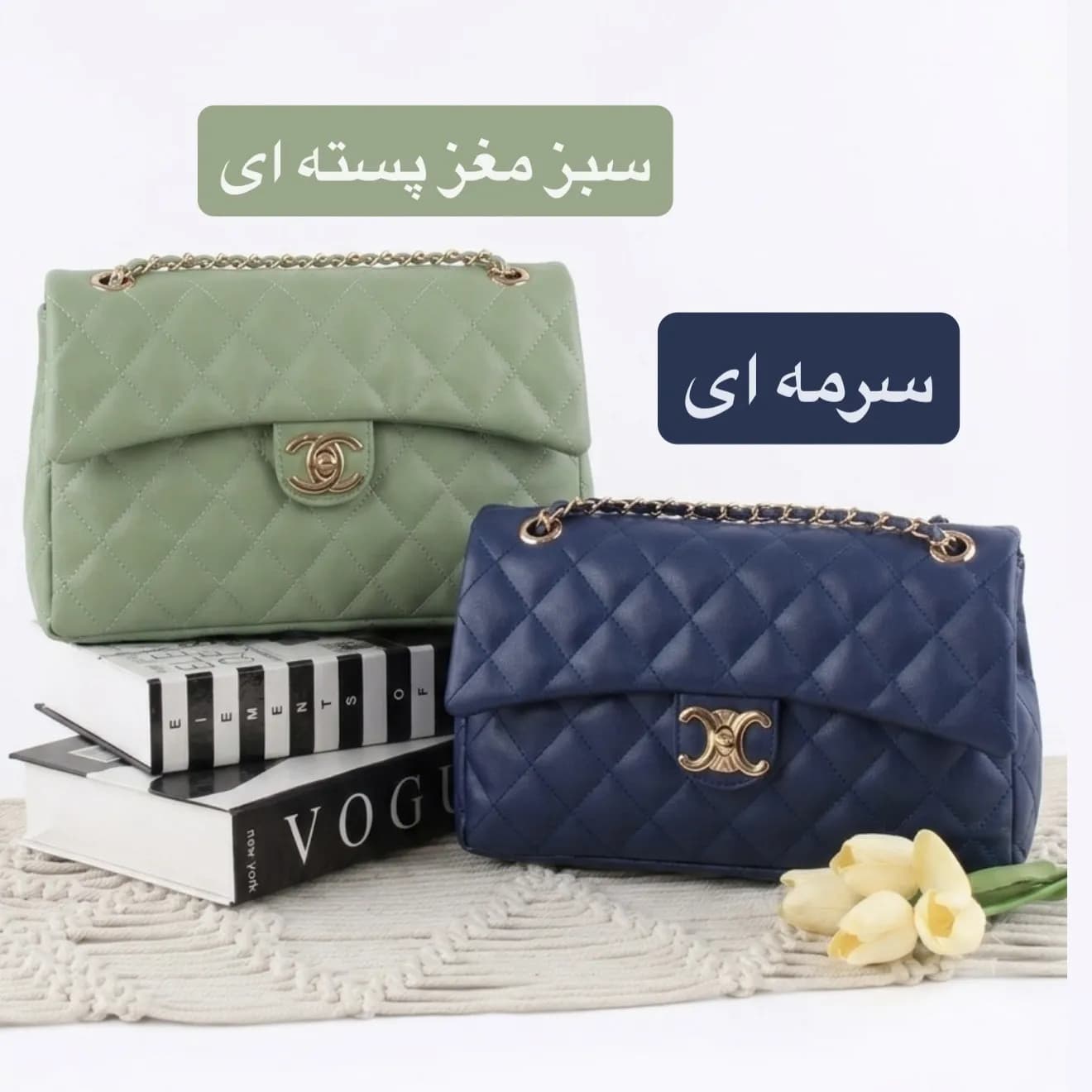 کیف پاسپورتی چرم مصنوعی زنانه روزمره بند بلند قهوه ای — تصویر ۵