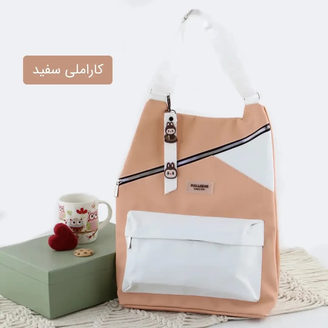 کوله پشتی چرم مصنوعی اسپرت و روزمره ابعاد 40 در 30 سانتیمتر — تصویر ۵