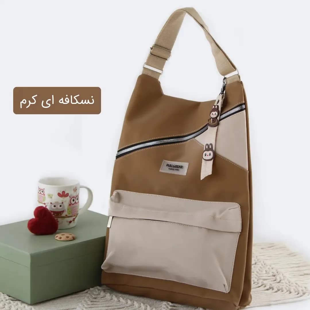 کوله پشتی چرم مصنوعی اسپرت و روزمره ابعاد 40 در 30 سانتیمتر — تصویر ۷
