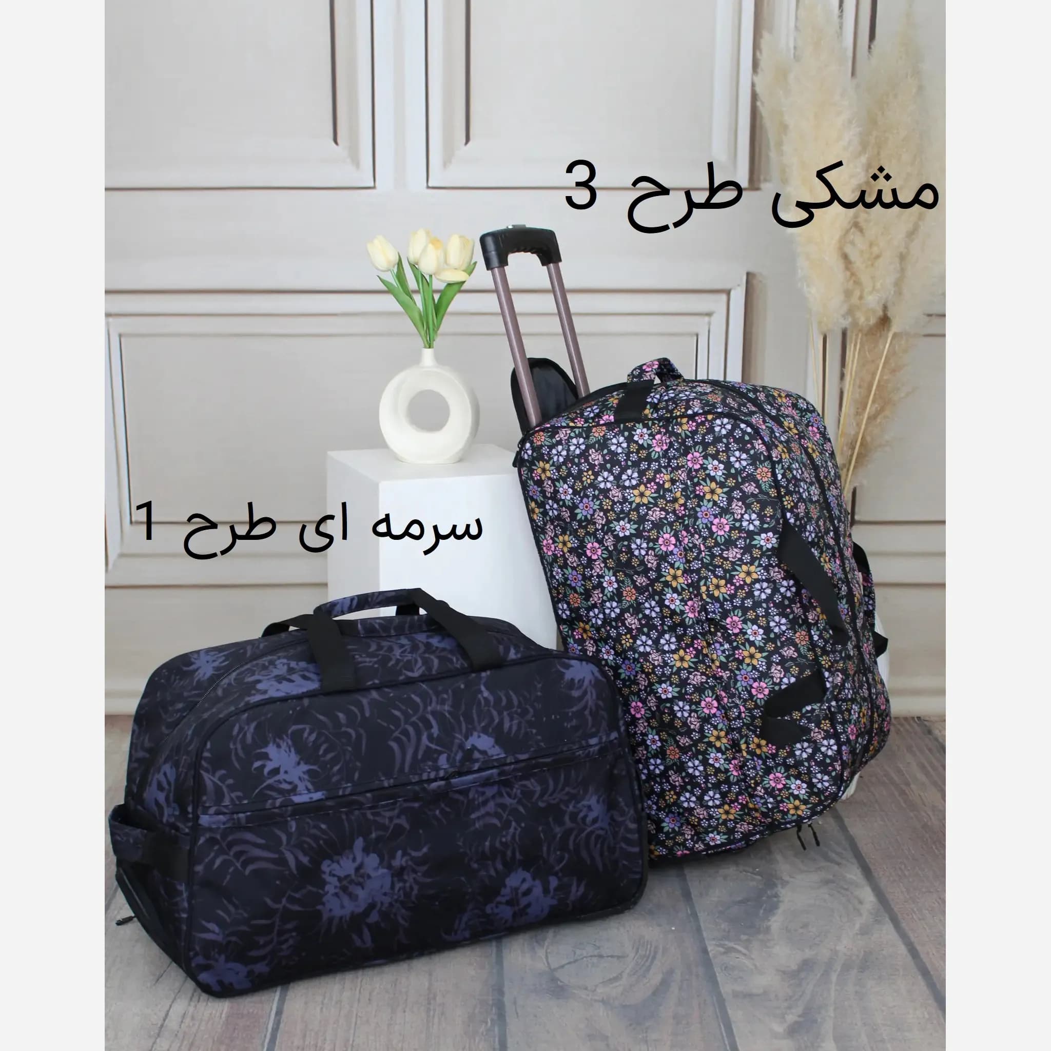 ساک مسافرتی چرم مصنوعی زنانه مدل زیپی ابعاد 56 در 33 سانتیمتر — تصویر ۶
