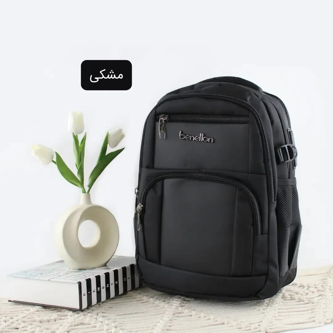 کوله پشتی پارچه ای روزمره و مدرسه دانشگاهی با 7 جیب بیرونی — تصویر ۱۰