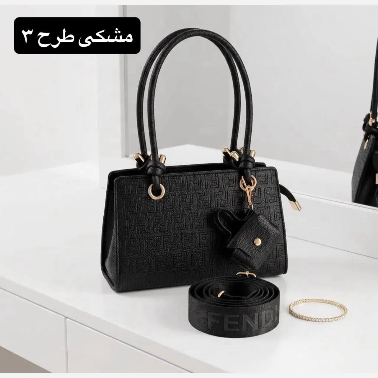 کیف پاسپورتی چرم مصنوعی زنانه روزمره مجلسی زیپدار بند بلند — تصویر ۵