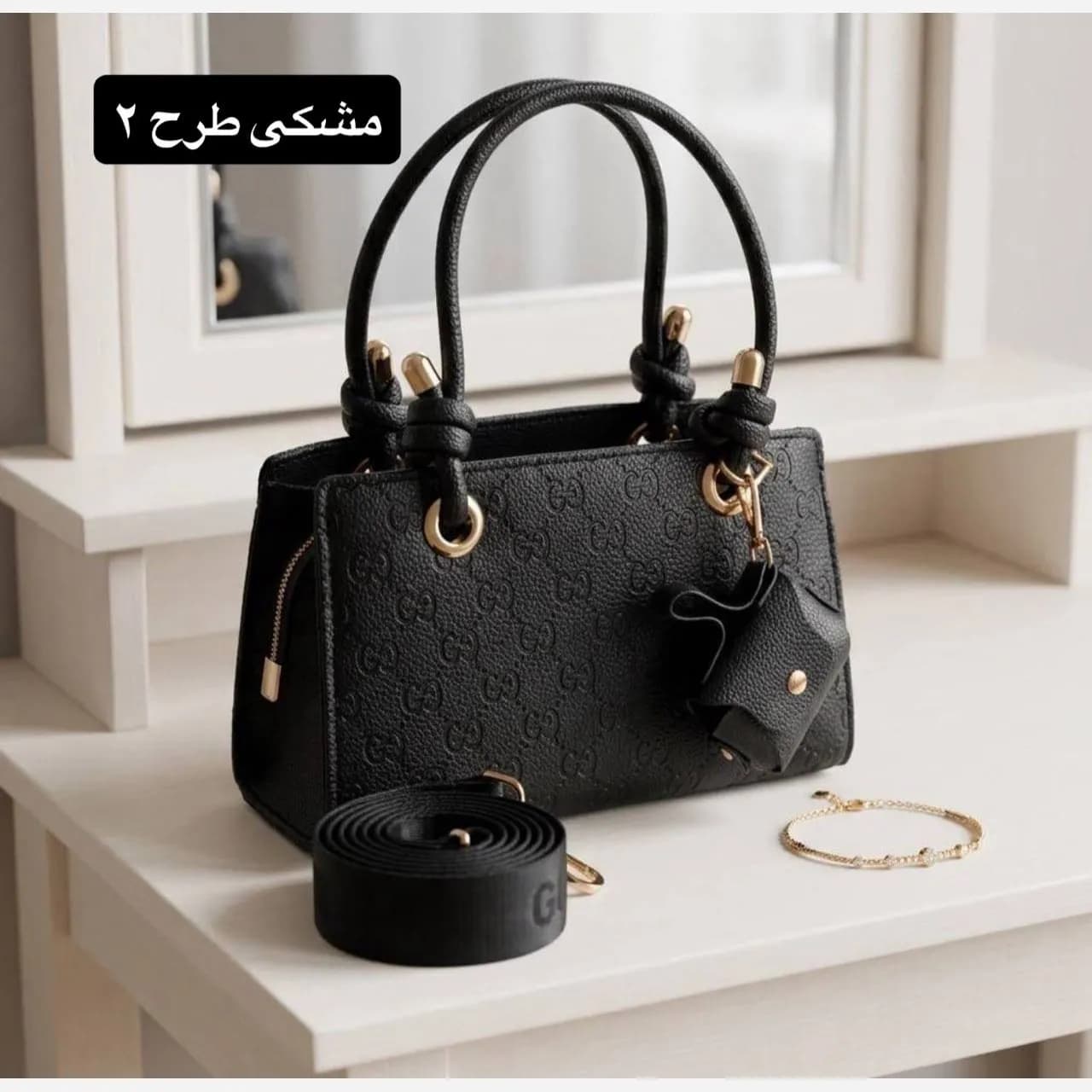 کیف پاسپورتی چرم مصنوعی زنانه روزمره مجلسی زیپدار بند بلند — تصویر ۸