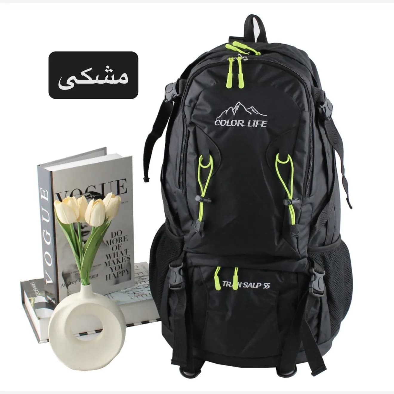 کوله پشتی مسافرتی و ورزشی پارچه ای چهار جیب بیرونی — تصویر ۲