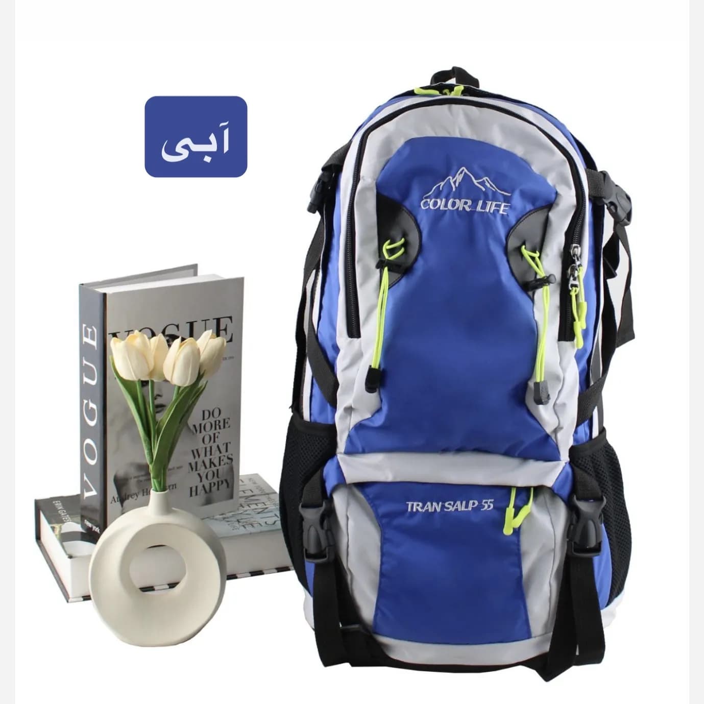 کوله پشتی مسافرتی و ورزشی پارچه ای چهار جیب بیرونی — تصویر ۳