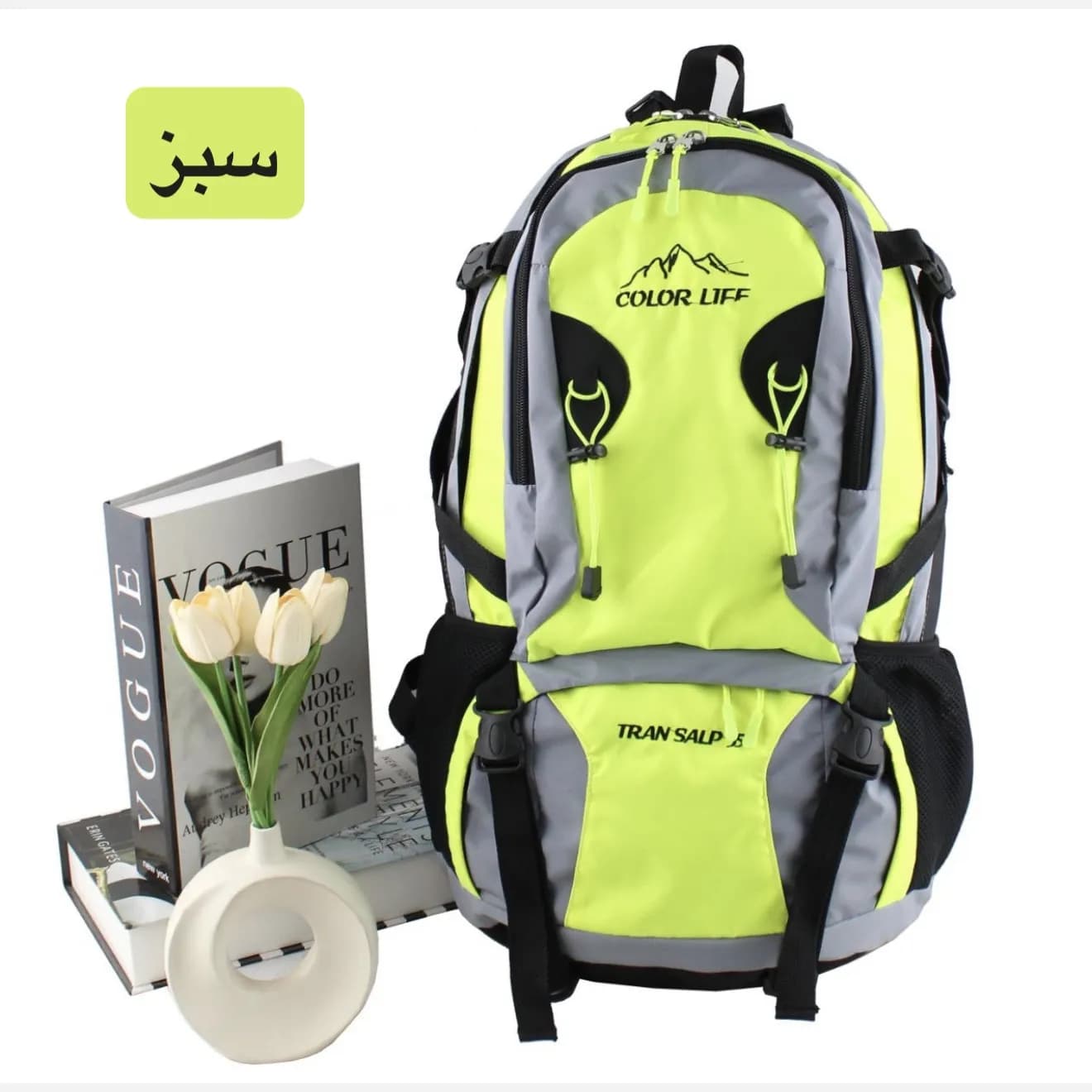کوله پشتی مسافرتی و ورزشی پارچه ای چهار جیب بیرونی — تصویر ۶