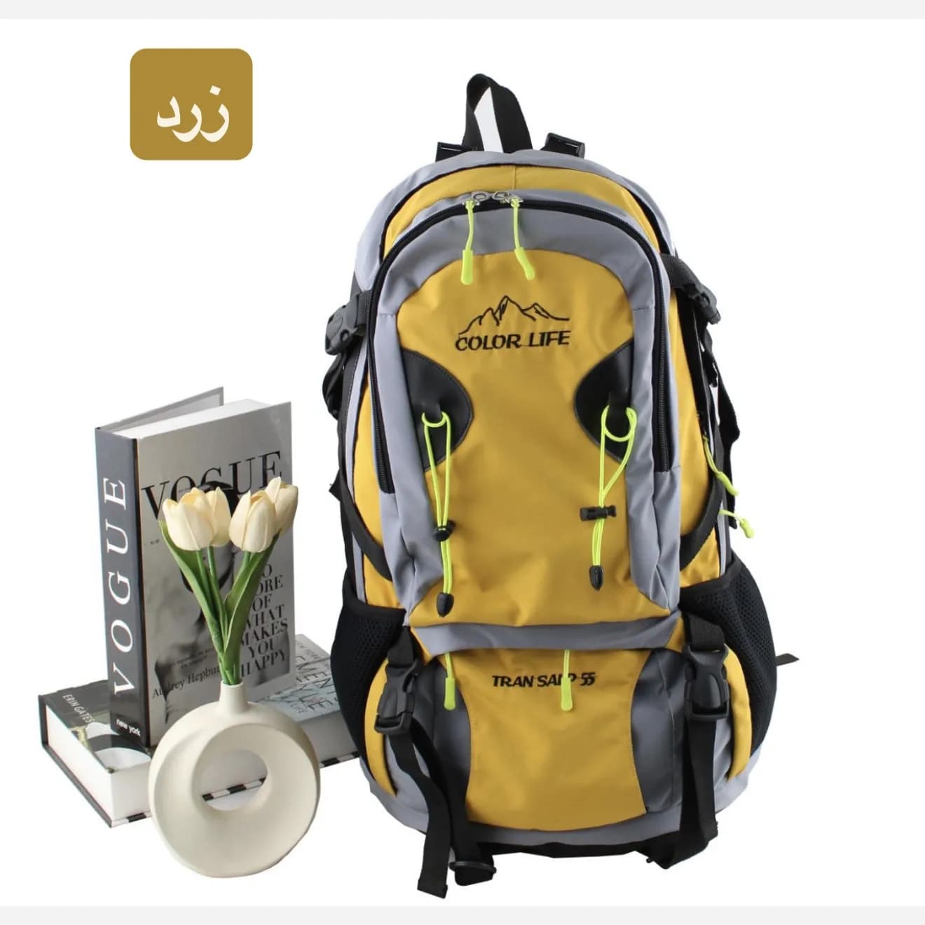 کوله پشتی مسافرتی و ورزشی پارچه ای چهار جیب بیرونی — تصویر ۵