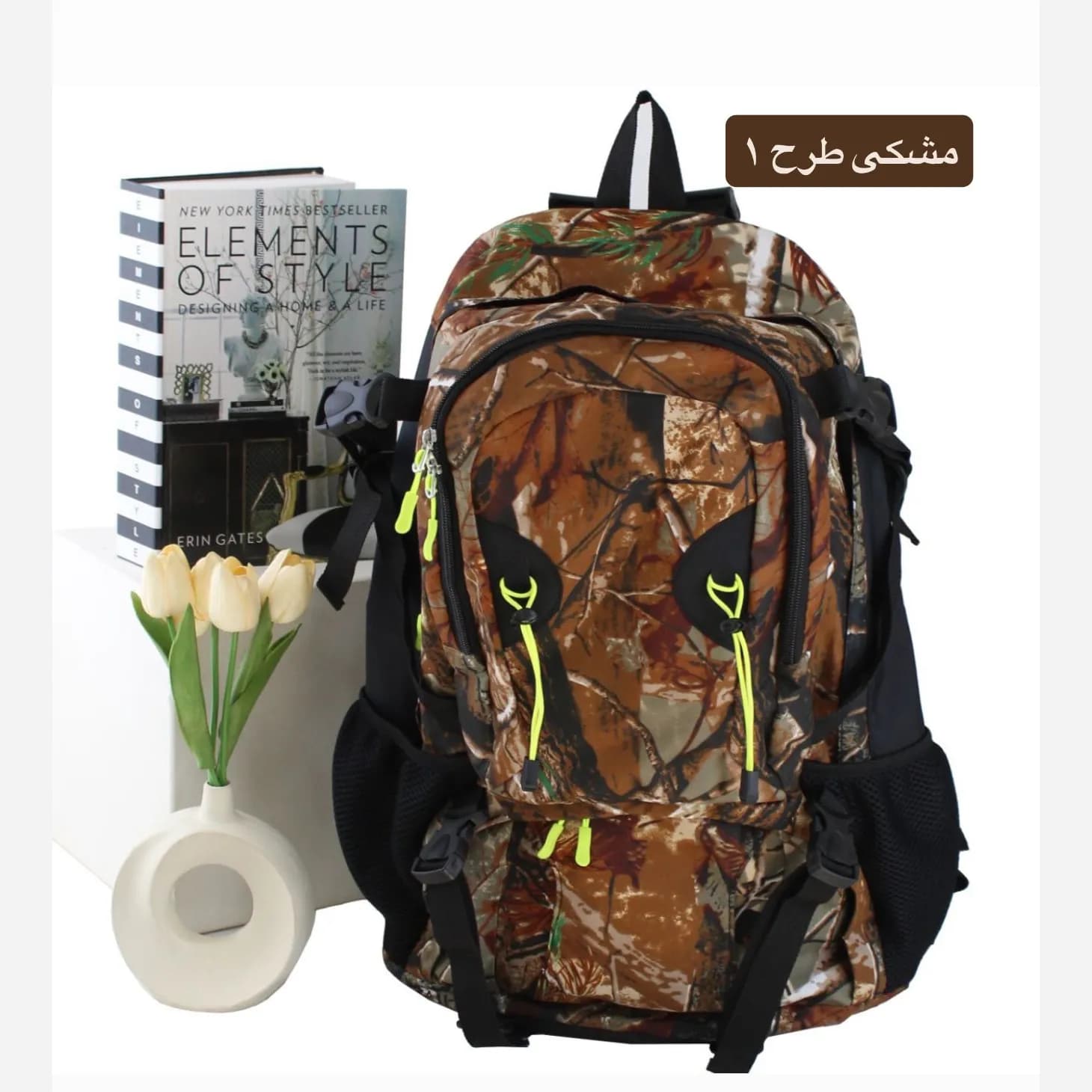 کوله پشتی مسافرتی و ورزشی پارچه ای چهار جیب بیرونی — تصویر ۷