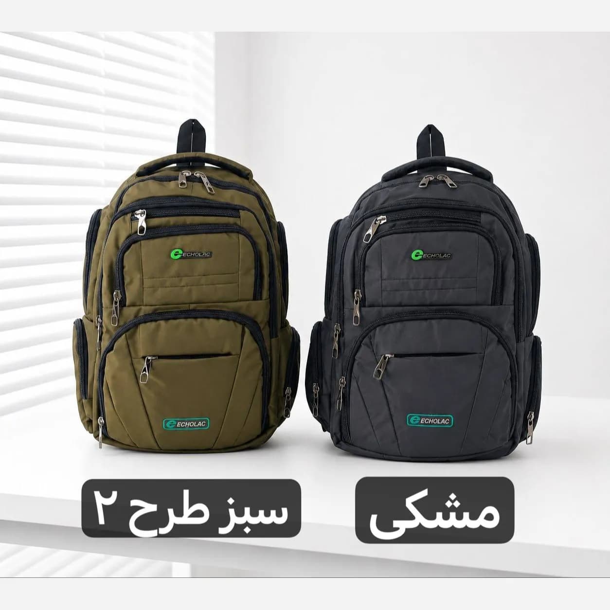 کوله پشتی برزنت اسپرت مناسب لپتاپ و مدرسه با ابعاد 50 در 40 سانتیمتر — تصویر ۵