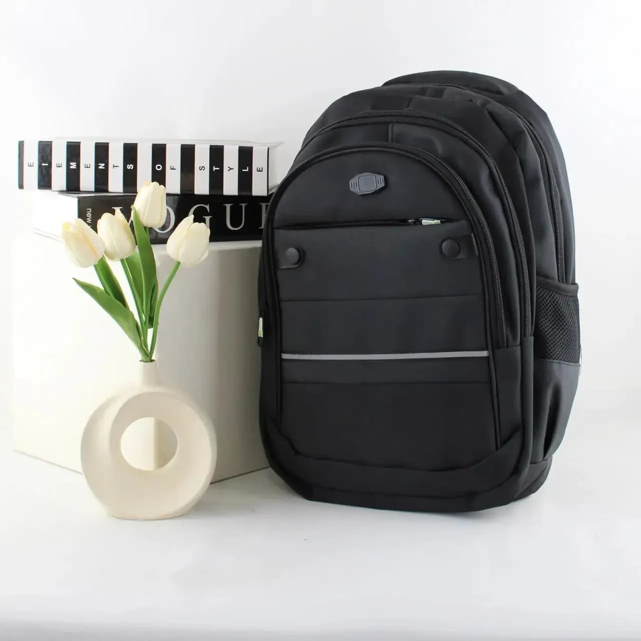 کوله پشتی پارچه ای روزمره و مدرسه مدل زیپی با بند دوشی — تصویر ۵