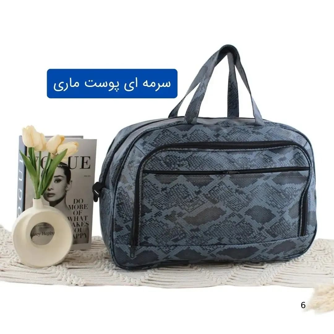 ساک دستی چرم مصنوعی زنانه روزمره و مهمانی با بند بلند — تصویر ۱۱
