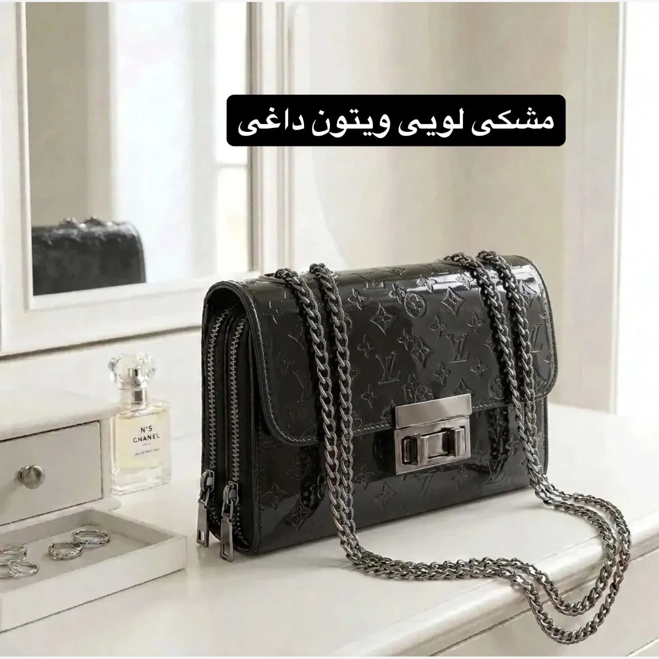 کیف پاسپورتی زنانه چرم مصنوعی بند بلند مجلسی و رسمی — تصویر ۶