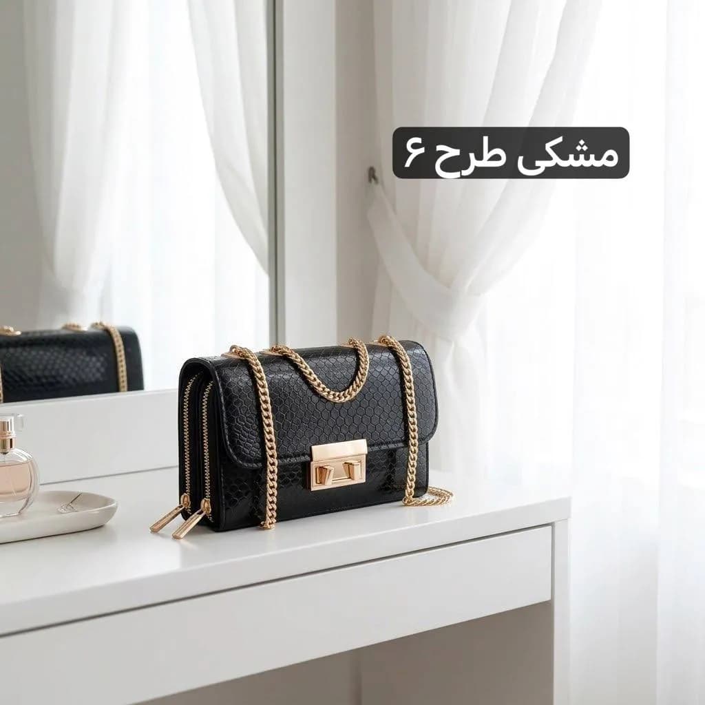 کیف پاسپورتی زنانه چرم مصنوعی بند بلند مجلسی و رسمی — تصویر ۸