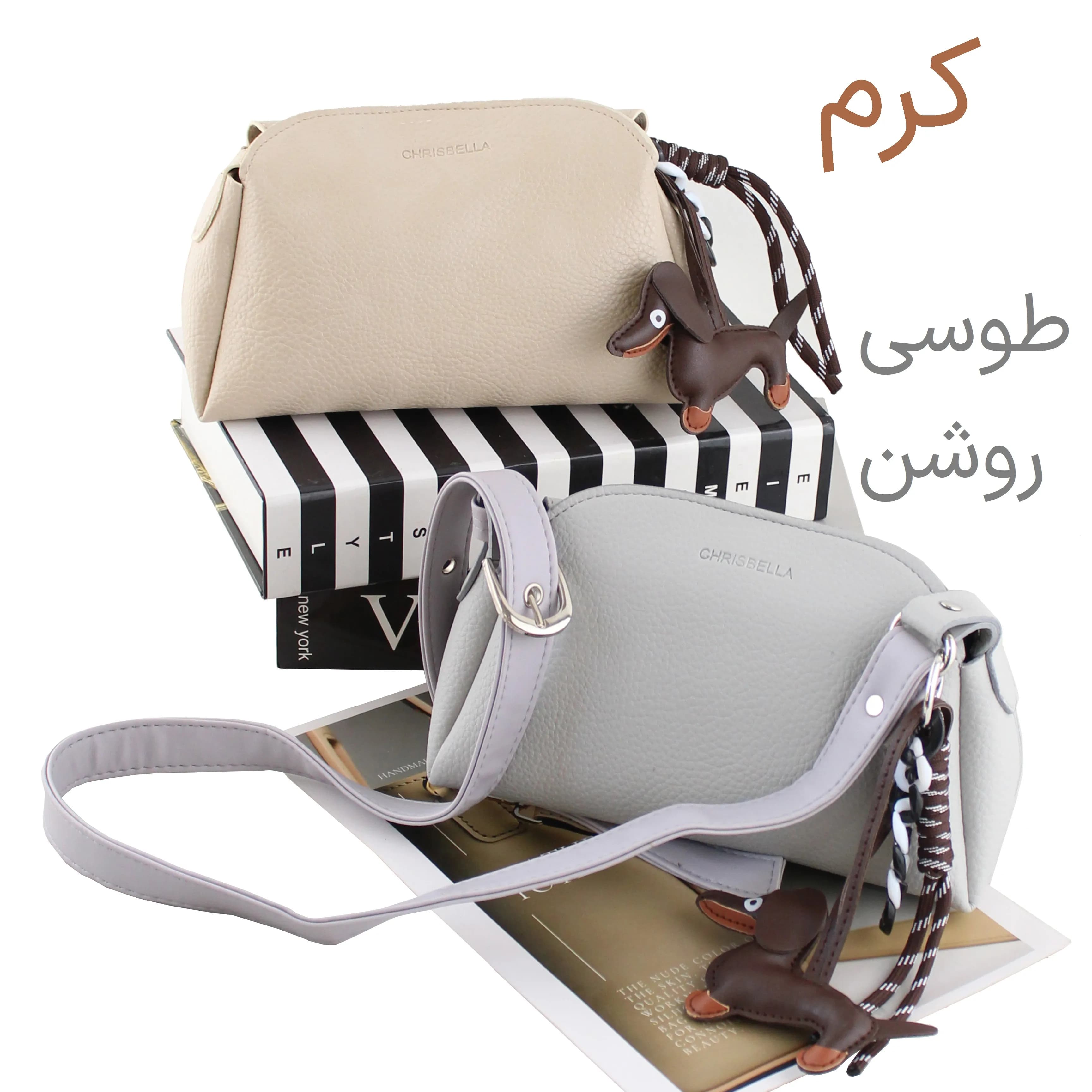 کیف پاسپورتی چرم مصنوعی اسپرت روزمره زنانه بند بلند مگنت بسته شدن — تصویر ۳
