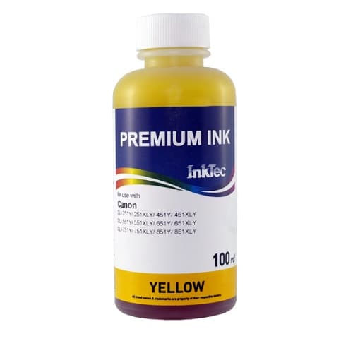 جوهر 100ml اینکتک زرد کانن Inktec 100ml ink Yellow Canon — تصویر ۲