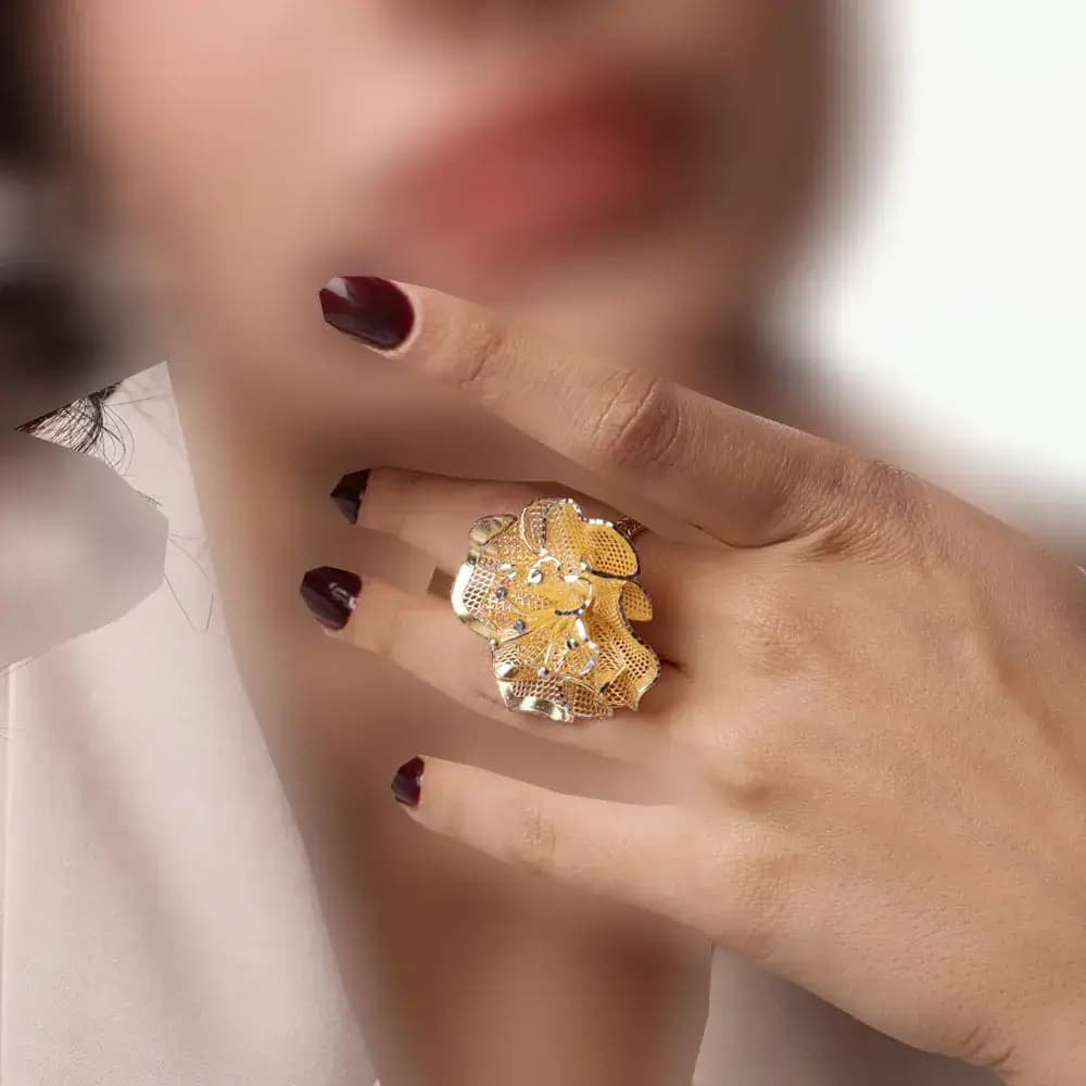 انگشتر نقره زنانه جی تی ای طرح فیوژن کد sv-179 — تصویر ۲
