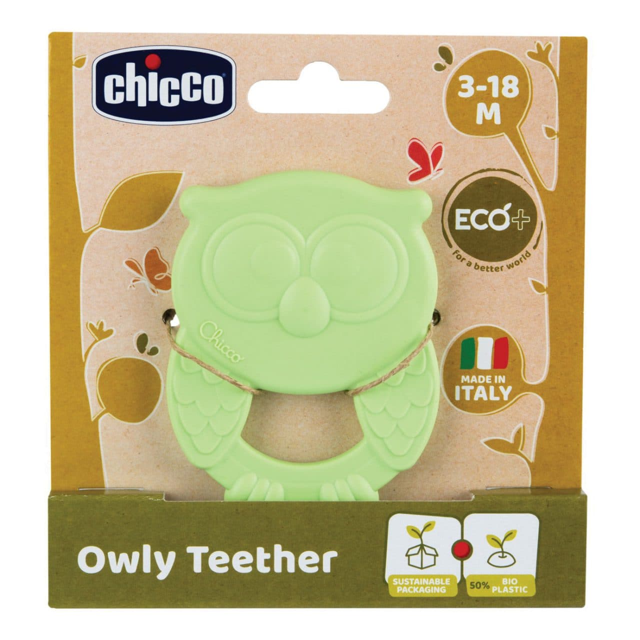 دندان گیر حلقه سیلیکونی گیاهی جغد چیکو 10489 chicco — تصویر ۱۲