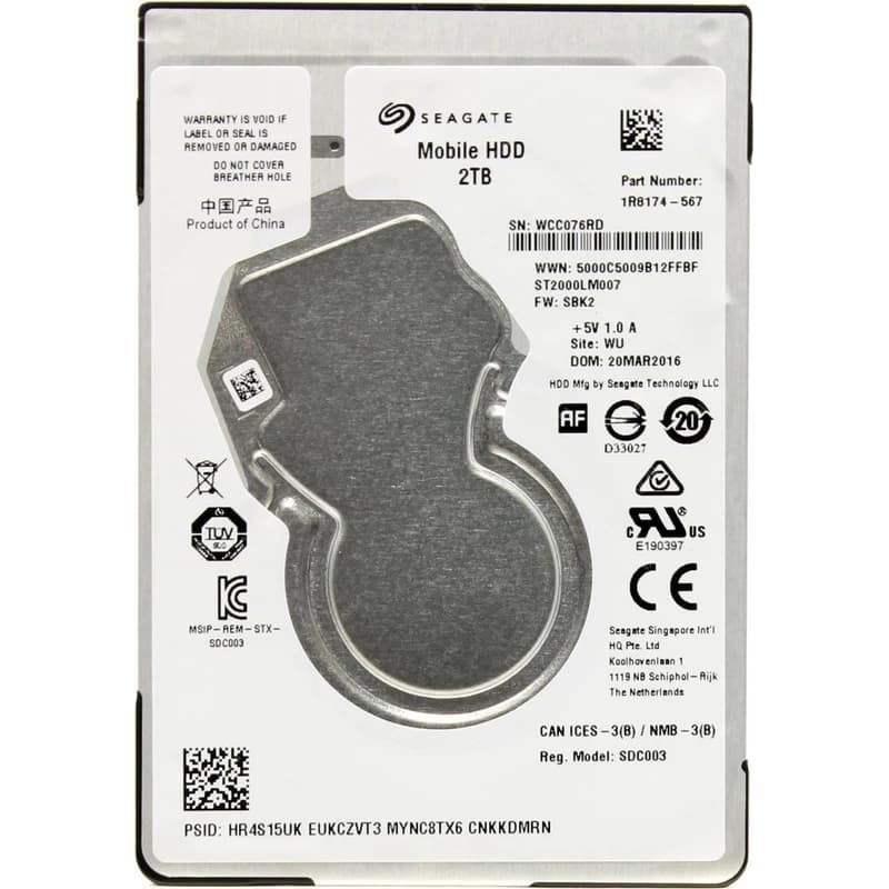 هارددیسک اینترنال سیگیت مدل ST2000LM007 ظرفیت 2 ترابایت