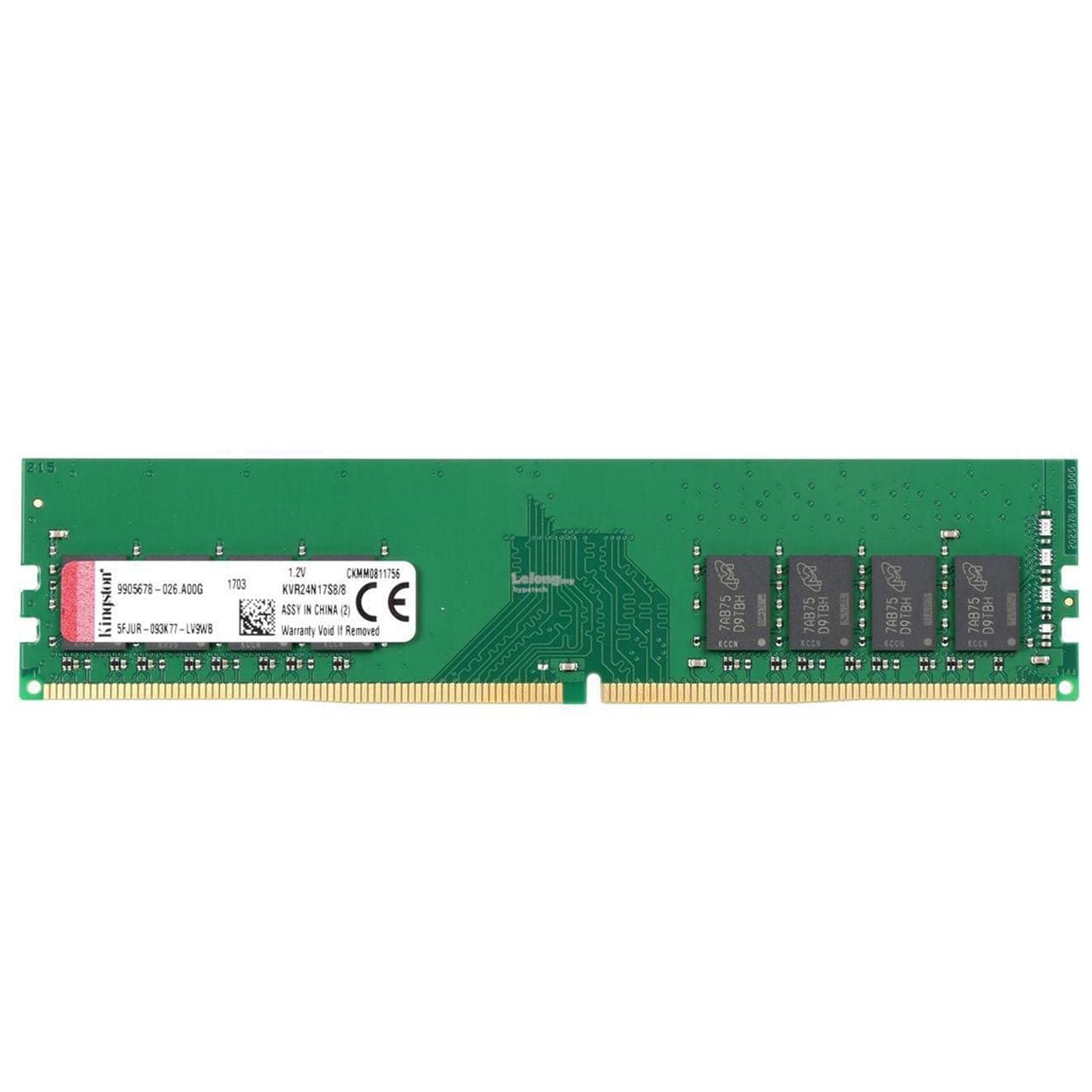 رم دسکتاپ DDR4 تک کاناله 2400 مگاهرتز کینگستون ظرفیت 8 گیگابایت — تصویر ۵