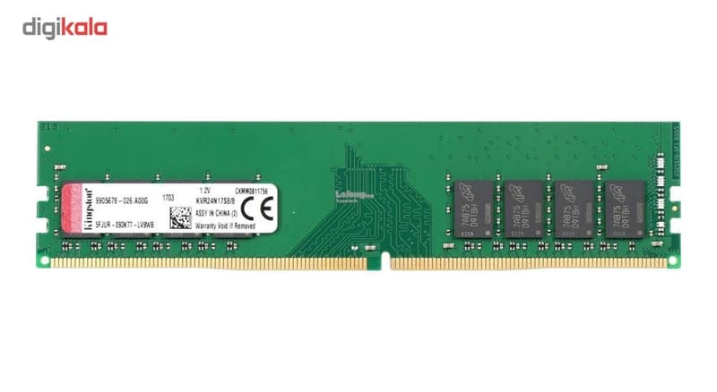 رم دسکتاپ DDR4 تک کاناله 2400 مگاهرتز کینگستون ظرفیت 8 گیگابایت — تصویر ۴
