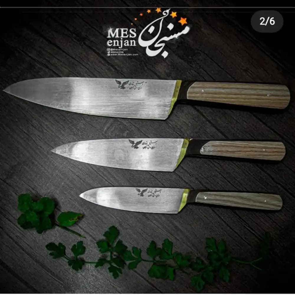 چاقوی آشپزخانه تیز و خوش‌دست در سه سایز