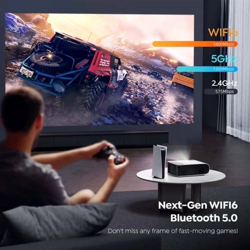 ویدیو پروژکتور برند YABER مدل Pro V8 با کیف حمل اورجینال امازون المان — تصویر ۱۲