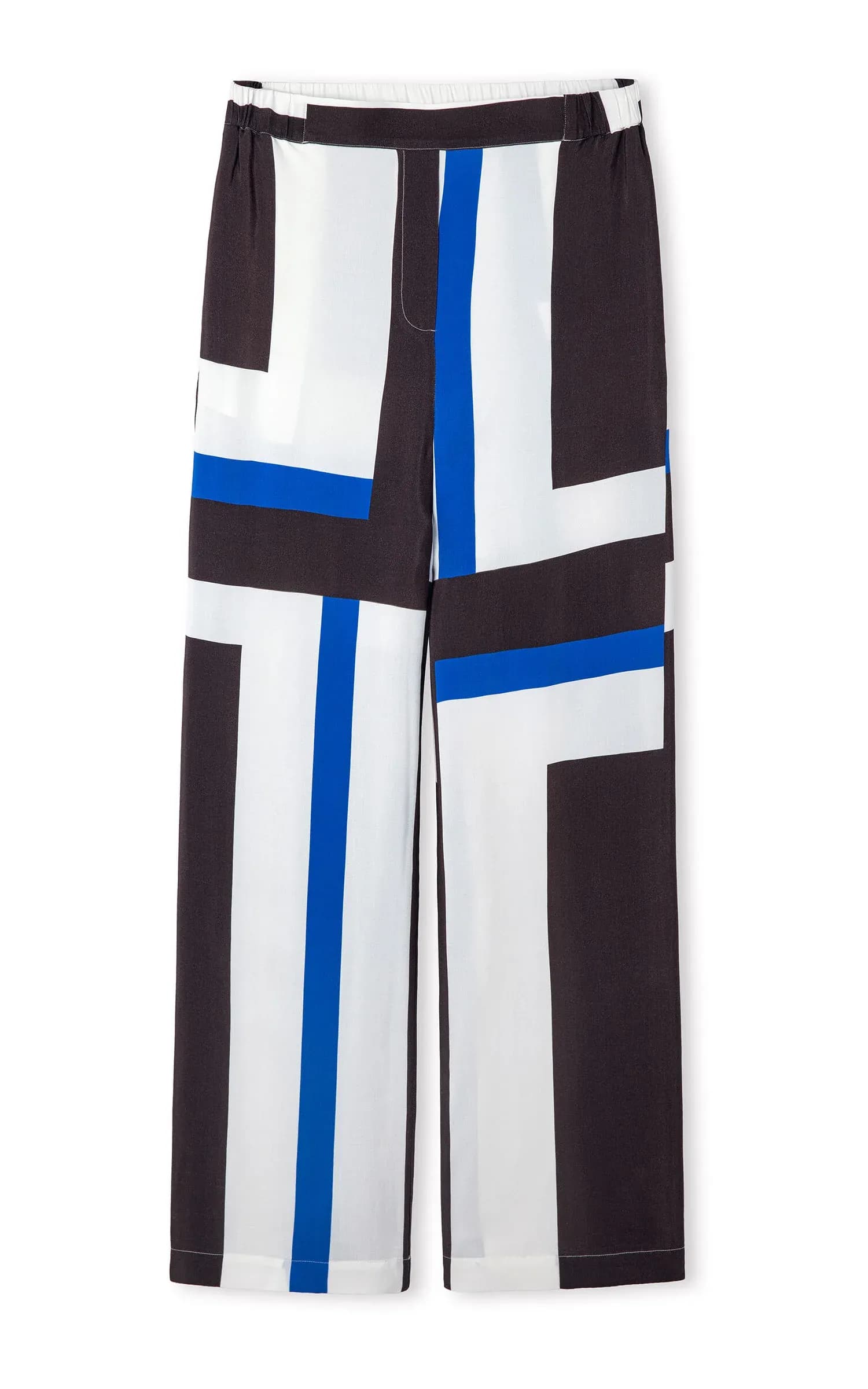 شلوار زنانه ویسکوز با طرح هندسی قهوه‌ای IPEKYOL کد IS1260003234 — تصویر ۸