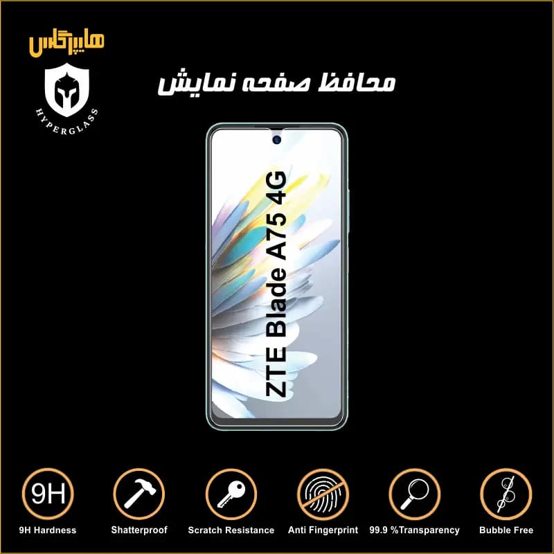 محافظ صفحه نمایش گوشی ZTE Blade A75 4G — تصویر ۳