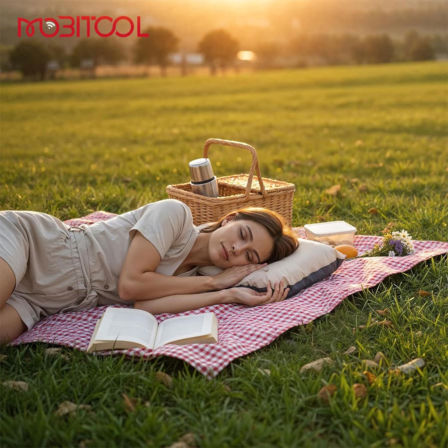 بالش بادی کمپینگ گرین Green Lion Inflatable Camping Pillow — تصویر ۸