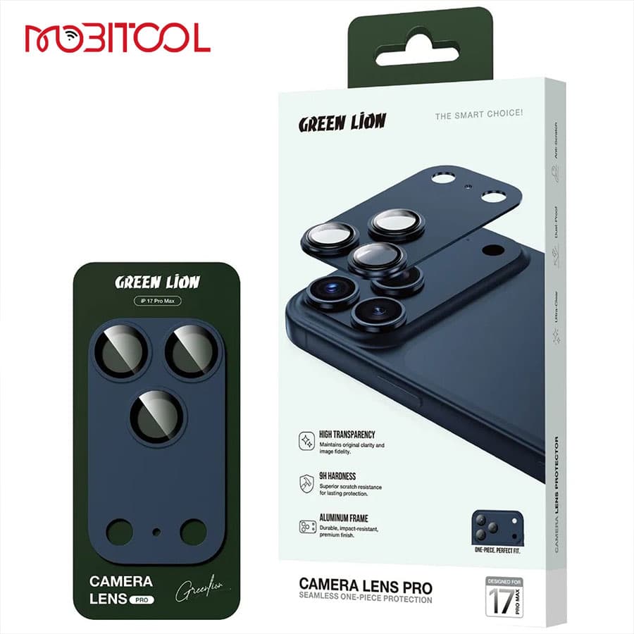 محافظ لنز 17 پرو مکس گرین لاین با پوشش کامل دوربین Green Lion Camera Lens Pro iPhone 17 Pro Max — تصویر ۴