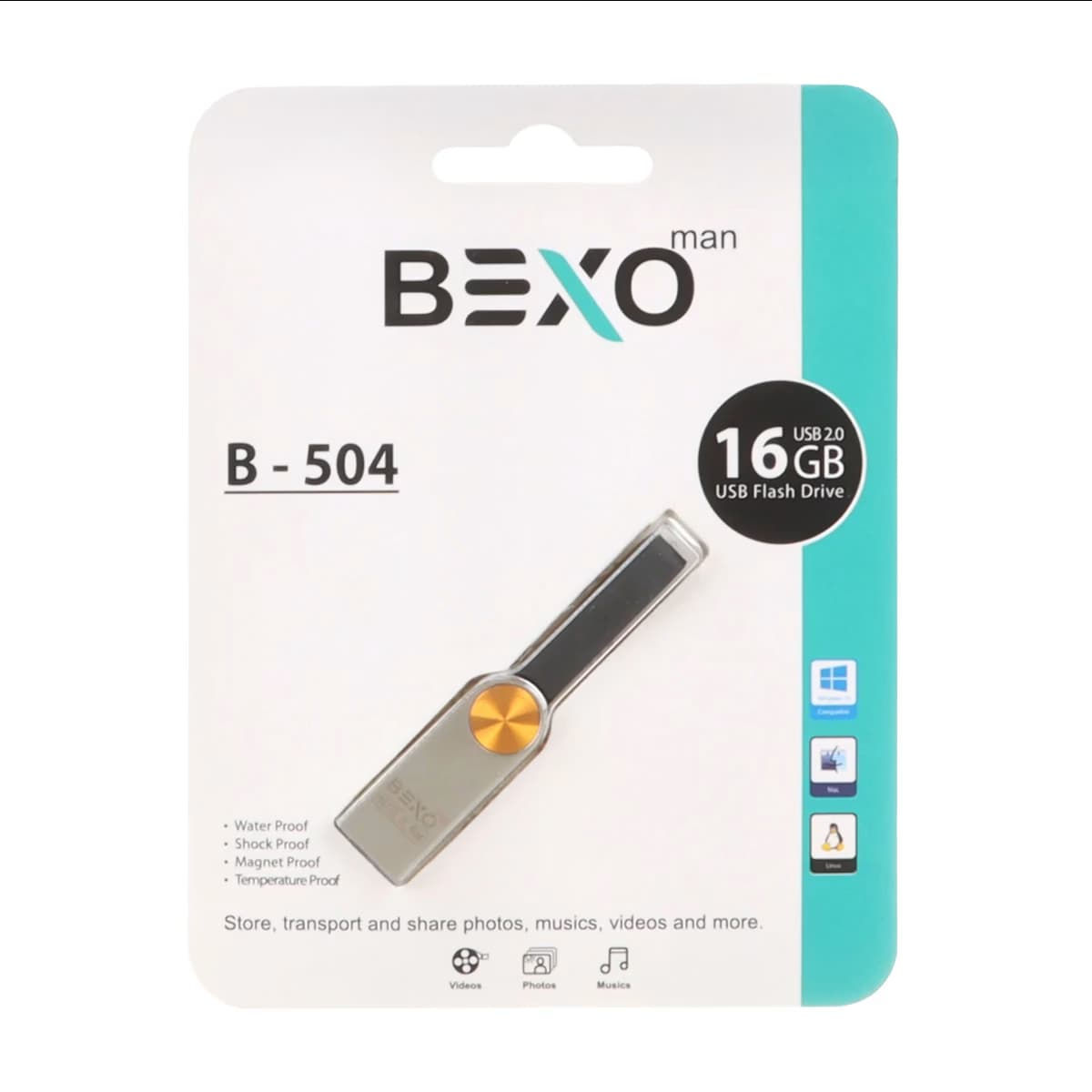 فلش مموری بکسو مدل B504 ظرفیت 16 گیگابایت — تصویر ۲