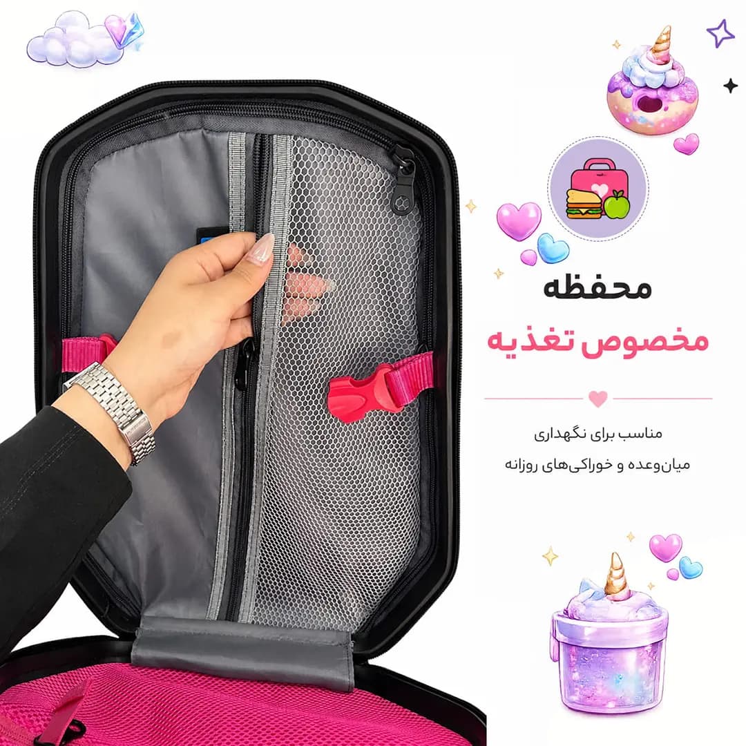 کوله پشتی مدرسه مدل MS1050 طرح تک‌شاخ — تصویر ۱۲