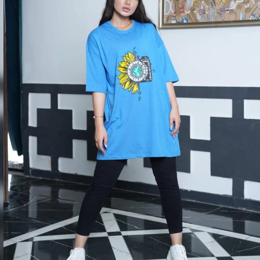 تیشرت زنانه لانگ مدل TL22138 — تصویر ۸