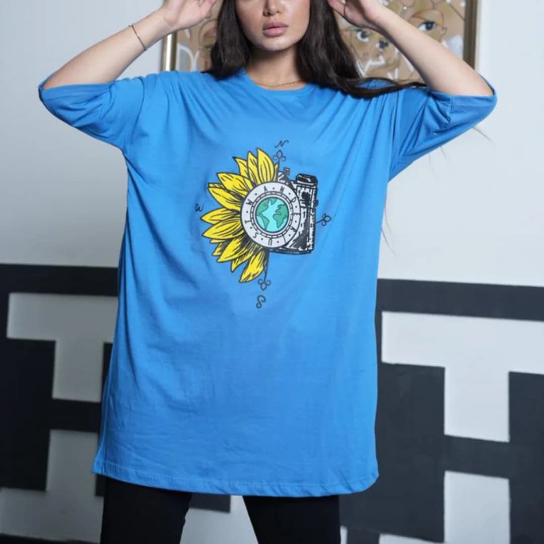 تیشرت زنانه لانگ مدل TL22138 — تصویر ۷