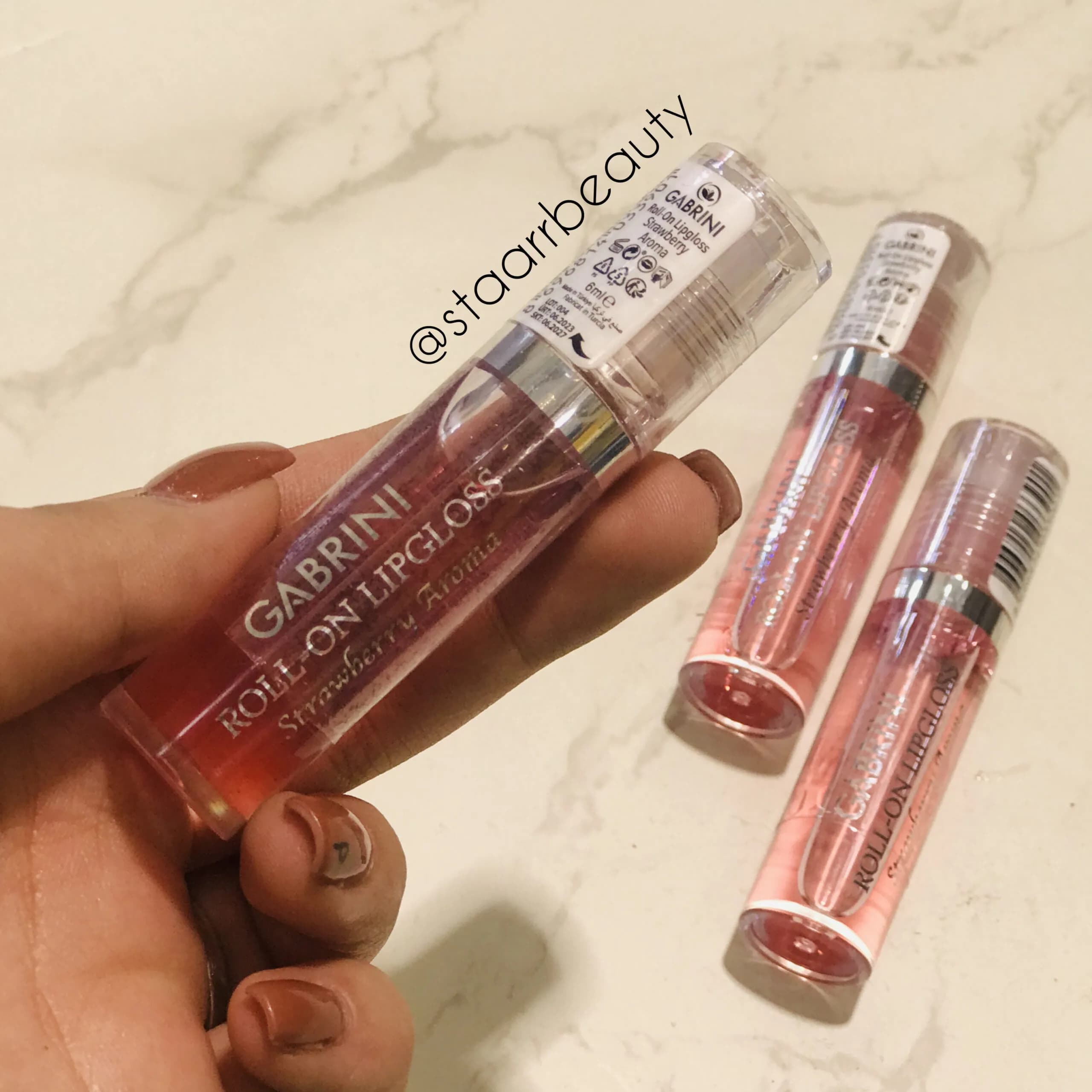 برق لب توت فرنگی رولی گابرینی Gabrini حجم 6 میل — تصویر ۲