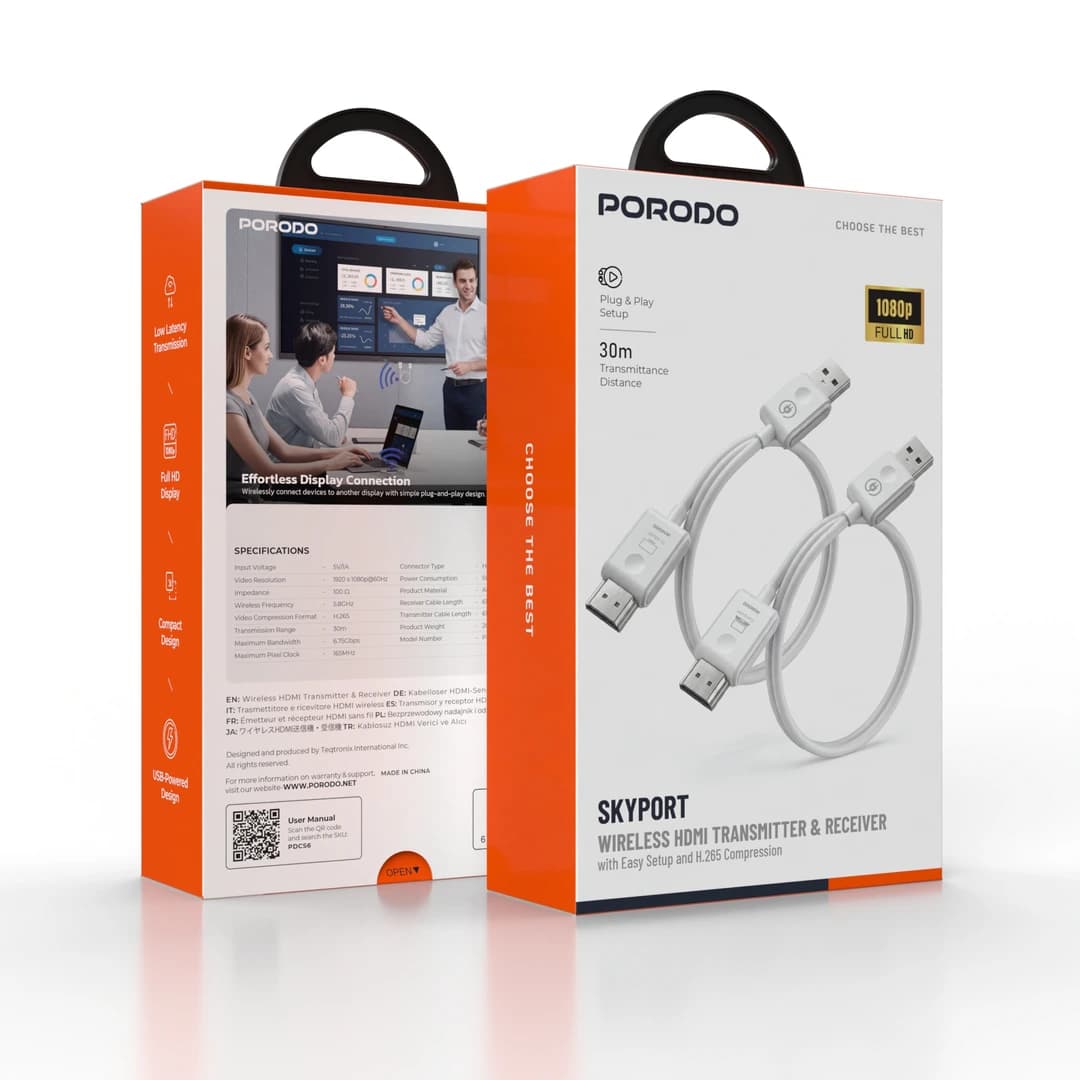 فرستنده و گیرنده HDMI بیسیم پرودو Skyport مدل PDCS6WH — تصویر ۲