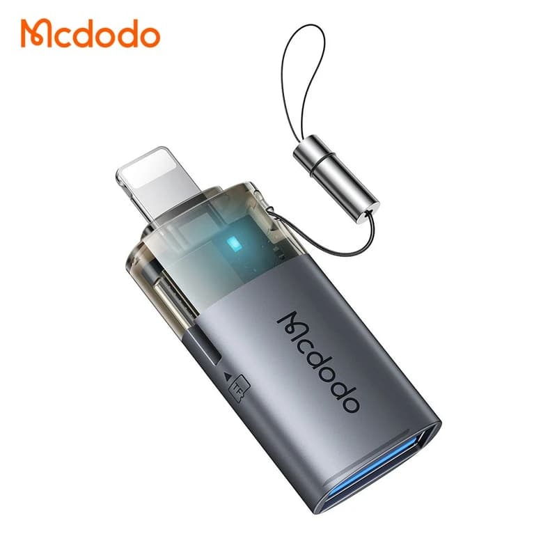 مبدل OTG USB-A به Lightning و کارتخوان MicroSD مک دودو مدل OT-785 — تصویر ۶