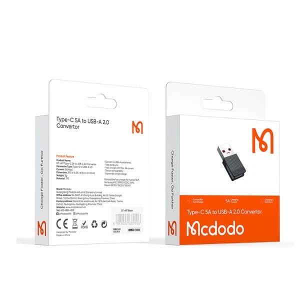 مبدل USB-A به Type-C مک دودو مدل OT-6970 — تصویر ۲