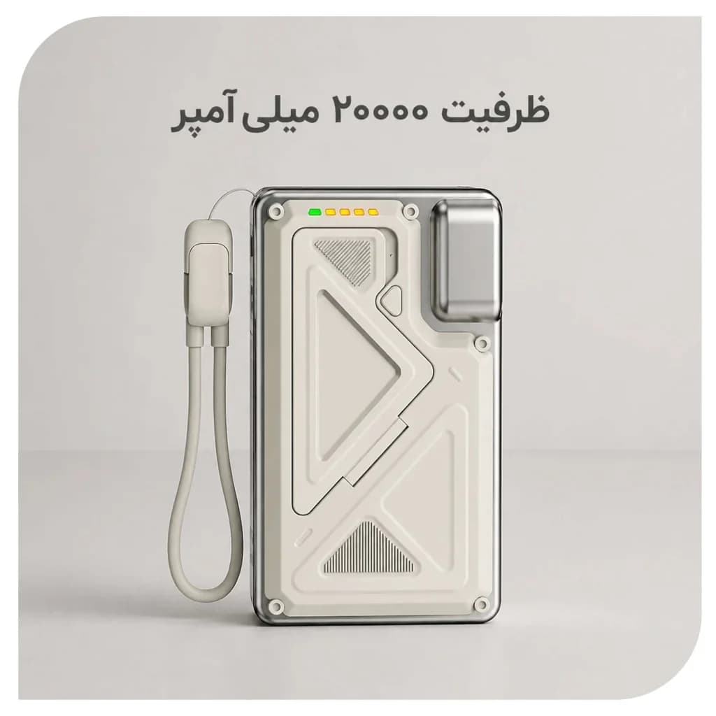 پاوربانک وایرلس 35 وات نوکسو مدل PN-8 ظرفیت 20000 میلی‌ آمپرساعت — تصویر ۸