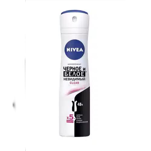 اسپری ضد تعریق زنانه نیوآ مدل Black & White Invisible Clear حجم 150 میل — تصویر ۳