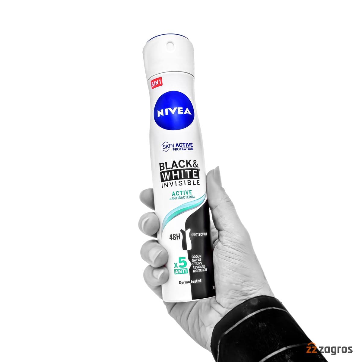 اسپری ضد تعریق زنانه نیوآ مدل Black & White Invisible Active حجم 200 میل — تصویر ۳