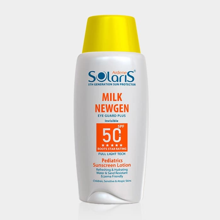 لوسیون ضد آفتاب کودک میلک نیوژن سولاریس Solaris Milk Newgen SPF 50 Sunscreen Lotion 75g