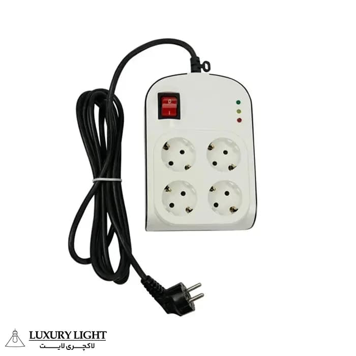 محافظ ولتاژ 4 خانه ارت دار کابل 3 متری پارت الکتریک مدل پارت 8792 — تصویر ۶