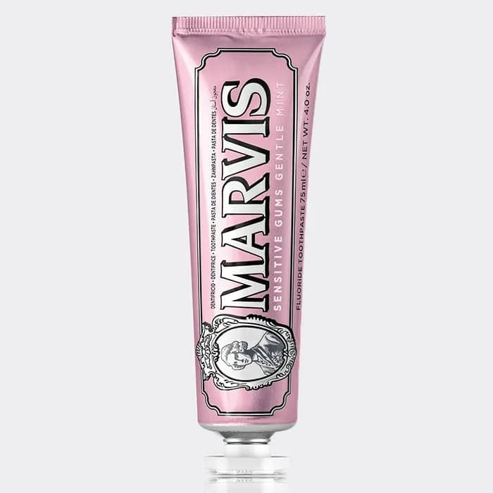 خمیر دندان حساس مارویس مدل Marvis Sensitive Gums Gentle Mint Toothpaste 75ml — تصویر ۴