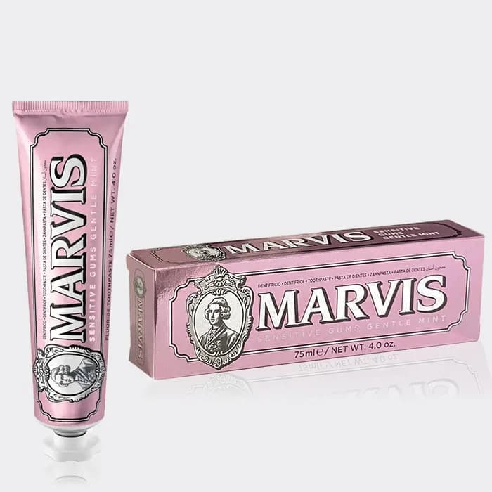 خمیر دندان حساس مارویس مدل Marvis Sensitive Gums Gentle Mint Toothpaste 75ml — تصویر ۶