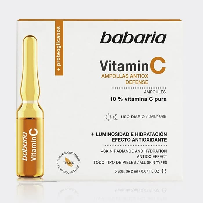 ویال ویتامین سی باباریا مدل babaria Vitamin C Ampollas Antiox Defense