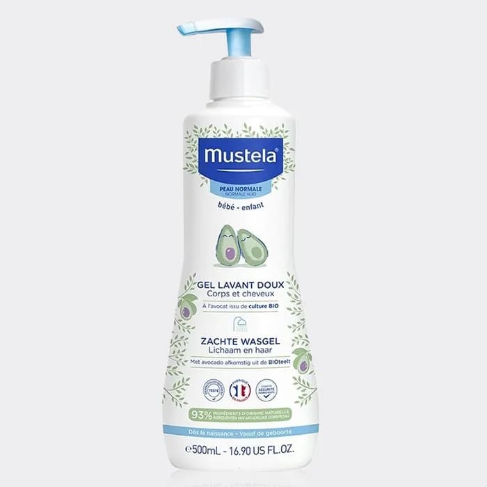 ژل شستشو سر و بدن کودک موستلا 500 میل مدل Mustela Gentle Cleansing Gel hair and Body — تصویر ۲