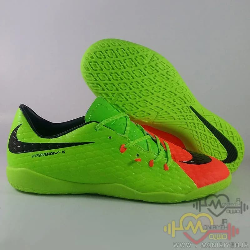 کفش فوتبال سالنی نایک – سبز Nike HyperVenom — تصویر ۴